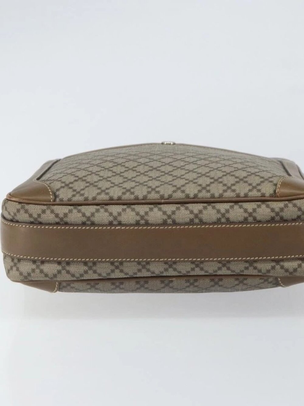 GUCCI Diamante Shoulder Bag PVC Leather Beige Silver 268159 Auth BA9486 - Picture 7 of 16